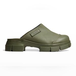 Ganni Lug-sole Recycled Rubber Clogs